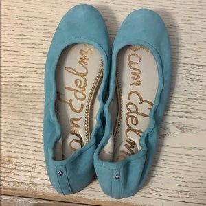 Sam Edelman light turquoise Felicia Flats, sz 9